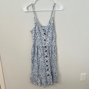 Japna Blue Floral Button-Down Dress
